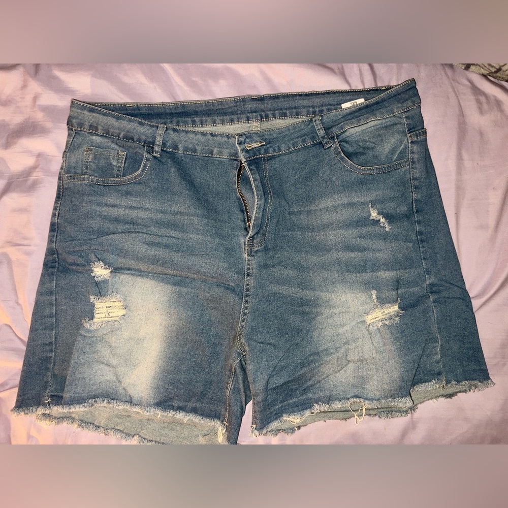 Denim Distressed Women Shorts
